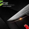 Boning Knife, Damascus Boning Knife Laser Pattern Kitchen Knife Stainless Steel Butcher Knife for Meat Bone Fruit Fish Vegetables Chef Knife BY ZZYY view 4