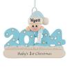 Baby's 1st Christmas Personalized Christmas Ornament (2024 Blue - Boy) view 1