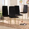 Baxton Studio Armand Black and Gold Finished Metal Dining Chair (Set of 4) view 2