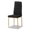 Baxton Studio Armand Black and Gold Finished Metal Dining Chair (Set of 4) view 4