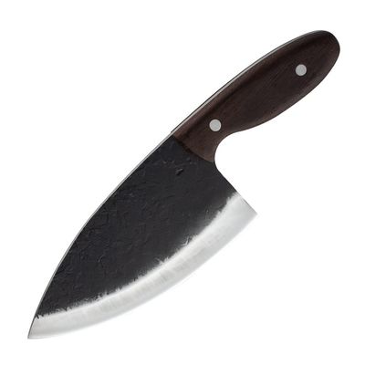 Boning Knife, Handmade Chinese Cleaver Forged Butcher Knife Wide Blade Chopping Kitchen Knife Camping Serbian Chef Knife Ebony Wood Handle BY ZZYY (Color : JB022)