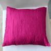 lovemyfabric Crinkle Taffeta Crushed Style Decorative Throw Pillow Cushion Cover/Home Dcor, Bedroom, Sofa, Kitchen, Classroom, Living Room, Interior Design (24" x 24", Fuchsia) view 2