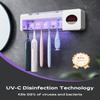 HouseGem Toothbrush Holder, Timer Function, 2000mAh Rechargeable Cordless Wall-Mounted Bathroom (White) view 2