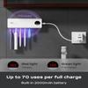 HouseGem Toothbrush Holder, Timer Function, 2000mAh Rechargeable Cordless Wall-Mounted Bathroom (White) view 4