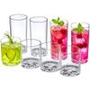 Amazing Abby - Liberty - 12-Ounce and 16-Ounce Plastic Tumblers (Set of 8), Drinking Glasses, Reusable Cups, BPA-Free, Shatter-Proof, Dishwasher-Safe (Made of Plastic, NOT Glass) view 1