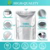 50pcs 1 Gallon Mylar Bags for Food Storage with Oxygen Absorbers 400CC (6 Packs of 10pcs) and Labels, 10 Mil 10"x14" Zipper Pouches Resealable and Heat Sealable for Long Term Food Storage (50 Bags) view 3