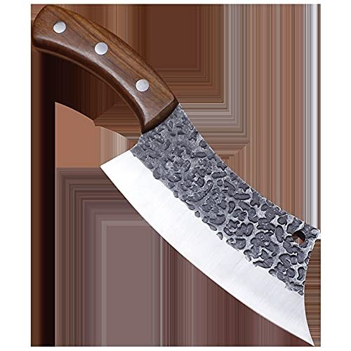 Boning Knife, Chinese Handmade Kitchen Boning Knife Fishing Knife Meat Cleaver Outdoor Cooking Cutter Stainless Steel Butcher Knife BY ZZYY (Color : MCD87)