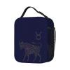 PrelerDIY Zodiac Sign Taurus Lunch Box - Insulated Lunch Bags for Women/Men/Girls/Boys Detachable Handle Lunchbox Meal Tote Bag view 3