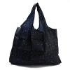 BEEFLYING 3 Pcs Foldable Large Nylon Grocery Bags Reusable Waterproof Shopping Tote Bags Moon Pattern with Pouch and Bag Handle view 1
