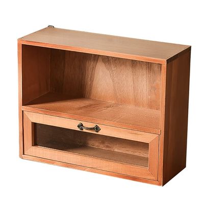 KESYOO Retro Wooden Desktop Organizer Durable Jewelry Organizer with DrawerDecoration Supplies