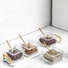 Storage Jars Spice Containers Set with Lids Glass Seasoning Box Seasoning Bottle Tray with Lid Seasoning Container Transparent Seasoning Jar Suitable for Home Kitchen Gift Condiment Jar Spice Containe view 3