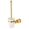 YRHH Toilet Brushes and Toilet Brush Holder Set Natural Marble Copper Antique Gold Plated Toilet Brush Holder Toilet Restroom Supplies view 1