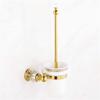 YRHH Toilet Brushes and Toilet Brush Holder Set Natural Marble Copper Antique Gold Plated Toilet Brush Holder Toilet Restroom Supplies view 3