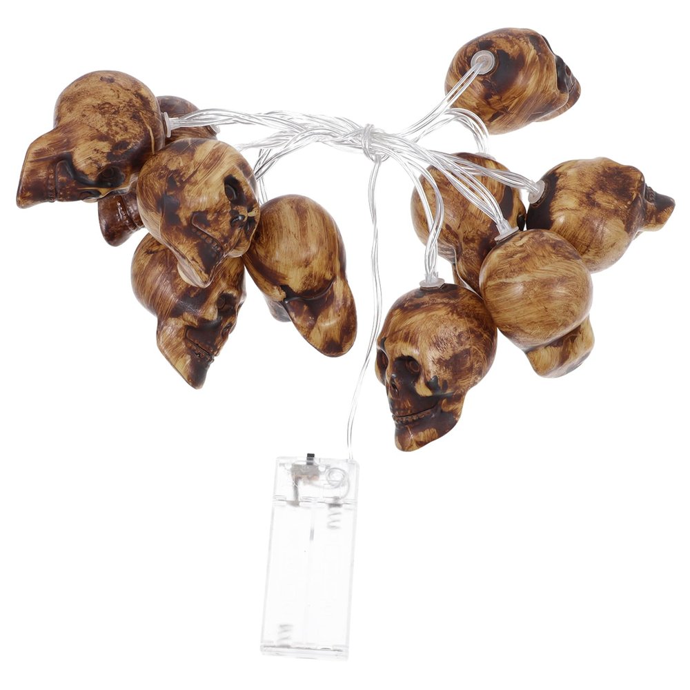 PRETYZOOM Halloween Skull String Lights 1.5m Warm White
