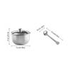 Storage Jars Spice Containers Set with Lids Stainless Steel Seasoning Box with Lid Seasoning Box Simple Spice Bottle Restaurant Seasoning Box Very Suitable for Home Kitchen Countertops Condiment Jar S view 2
