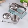 Storage Jars Spice Containers Set with Lids Stainless Steel Seasoning Box with Lid Seasoning Box Simple Spice Bottle Restaurant Seasoning Box Very Suitable for Home Kitchen Countertops Condiment Jar S view 4