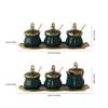 Storage Jars Spice Containers Set with Lids Ceramic Seasoning Box Seasoning Bottle with Lid Dust-proof Seasoning Container Restaurant Seasoning Container Perfect for Home Use 3 Pieces Condiment Jar Sp view 2