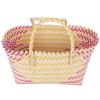 Cabilock - Woven Storage Basket with Handle Rattan Shopping Tote Bag Grocery Bag Food Fruit Sundries Basket for Home Outdoor view 1