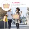 Cabilock - Woven Storage Basket with Handle Rattan Shopping Tote Bag Grocery Bag Food Fruit Sundries Basket for Home Outdoor view 3
