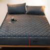 CFYCYHDZHT Cozy T-Shirt Soft,Thick Quilted Crystal Velvet Mattress Protection Cover, Warm Non Slip Embroidered Fitted Sheet for Single Double Bed Green 120cmx200cm view 2