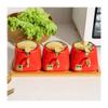 Storage Jars Spice Containers Set with Lids Ceramic Seasoning Box Kitchen Seasoning Container Seasoning Box Spoon with Lid Seasoning Jar Seasoning Storage Box Suitable for Peppers Spices Sugar 3 Piece view 1