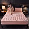 CFYCYHDZHT Extra Soft Sheets,Winter Thick Quilted Flannel Bed Sheet, Guest Room Holiday Home Non Slip Warm Mattress pad Single Double King Size Bed Pink 200cmx220cm view 1