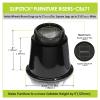 Slipstick CB671 5 Inch Bed Risers/Furniture Raisers with Steel Reinforced Holder Top, Lifts Height 5" (4 Pack) Supports 2,640 Pounds, Round, Black, Stackable with CB674 & CB672 view 4