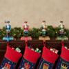 Nutcracker Stocking Holders | Set of 4 | 8 Inches High | Christmas Decorations for Mantel view 2