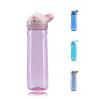 DEARART 26oz Water Bottle No Straw, 100% Leakproof Clear Bottles with Handle Easy Carried, Wide Mouth AUTOSPOUT Lock Button Flip Up Lid, Suit Sports School Travel Office Gym, Pink view 1