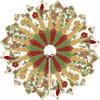 Hoffman California Hoffman Metallic Dresden Tree Skirt Kit, Natural Yard view 1