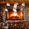 BambooMN 18" Classic Embroidered Sequined Animal Christmas Stocking - Naughty Cat Plaid - 3 Units view 4
