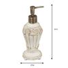Touch of Class Flowering Medallion Lotion Soap Dispenser - Resin - Antique Ivory - Painted by Hand Container for Bathroom, En Suite, Kitchen Counter - Functional Accessory view 2