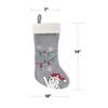 BambooMN 18" Classic Embroidered Sequined Animal Christmas Stocking - Naughty Cat Grey - 3 Units view 2