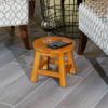 DTY Indoor Living Fairplay Carved Wooden Step Stool, Queen Bee, Natural view 3