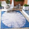 SAFAVIEH Washable Rug Outdoor Courtyard Collection - 4' x 5'7", Beige & Navy, Non-Shedding & Easy Cleaning, Ideal for Patio, Backyard, Mudroom (CY8893-53421) view 1