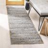SAFAVIEH Cape Cod Collection 2'3" x 10' Natural/Blue CAP250A Handmade Flatweave Jute Entryway Foyer Living Room Kitchen Runner Rug view 1