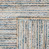 SAFAVIEH Cape Cod Collection 2'3" x 10' Natural/Blue CAP250A Handmade Flatweave Jute Entryway Foyer Living Room Kitchen Runner Rug view 4