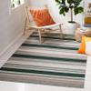 SAFAVIEH Dhurries Collection 3' x 5' Green/Grey DHU628Y Flatweave Premium Wool Entryway Living Room Foyer Bedroom Accent Rug view 1
