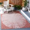 SAFAVIEH Washable Rug Outdoor Courtyard Collection - 4' x 5'7", Beige & Red, Non-Shedding & Easy Cleaning, Ideal for Patio, Backyard, Mudroom (CY8893-36521) view 1