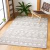 SAFAVIEH Global Collection Area Rug - 6'7" Square, Grey & Ivory, Non-Shedding & Easy Cleaning, Ideal for Living Room, Bedroom, Office, Dining Space (GLB862F) view 1