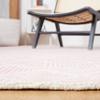 SAFAVIEH Abstract Collection Accent Rug - 3' x 5', Pink & Ivory, Handmade Wool, Ideal for High Traffic Areas in Entryway, Living Room, Bedroom (ABT763U) view 3