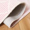 SAFAVIEH Abstract Collection Accent Rug - 3' x 5', Pink & Ivory, Handmade Wool, Ideal for High Traffic Areas in Entryway, Living Room, Bedroom (ABT763U) view 4