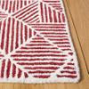 SAFAVIEH Abstract Collection Accent Rug - 3' x 5', Red & Ivory, Handmade Wool, Ideal for High Traffic Areas in Entryway, Living Room, Bedroom (ABT763Q) view 4
