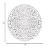 SAFAVIEH Washable Rug Outdoor Cabana Collection - 4' Round, Ivory & Grey, Non-Shedding & Easy to Clean, Ideal for Patio, Backyard, Mudroom (CBN656A) view 2