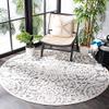 SAFAVIEH Washable Rug Outdoor Cabana Collection - 4' Round, Ivory & Grey, Non-Shedding & Easy to Clean, Ideal for Patio, Backyard, Mudroom (CBN656A) view 3