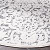 SAFAVIEH Washable Rug Outdoor Cabana Collection - 4' Round, Ivory & Grey, Non-Shedding & Easy to Clean, Ideal for Patio, Backyard, Mudroom (CBN656A) view 4