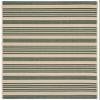 SAFAVIEH Courtyard Collection 2'7" x 5' Beige/Dark Green CY6062 Stripe Indoor/ Outside Waterproof Easy cleansingPatio Backyard Mudroom Area Mat view 2