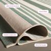 SAFAVIEH Courtyard Collection 2'7" x 5' Beige/Dark Green CY6062 Stripe Indoor/ Outside Waterproof Easy cleansingPatio Backyard Mudroom Area Mat view 3
