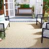 SAFAVIEH Washable Rug Outdoor Courtyard Collection - 8' x 10', Beige & Green, Non-Shedding & Easy Cleaning, Ideal for Patio, Backyard, Mudroom, Dining Space (CY6104-45312) view 1