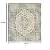 SAFAVIEH Washable Rug Outdoor Courtyard Collection - 6'7" x 9'6", Beige & Dark Green, Non-Shedding & Easy Cleaning, Ideal for Patio, Backyard, Mudroom (CY6231-32212) view 2
